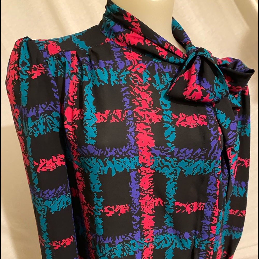 Blouse Ladies Vintage Multicolored Size S